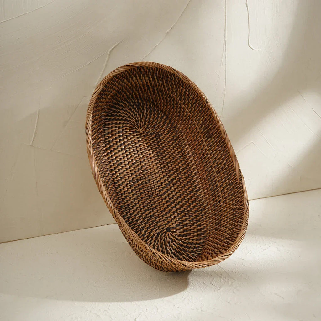 Oval Bread Basket - Dark Brown