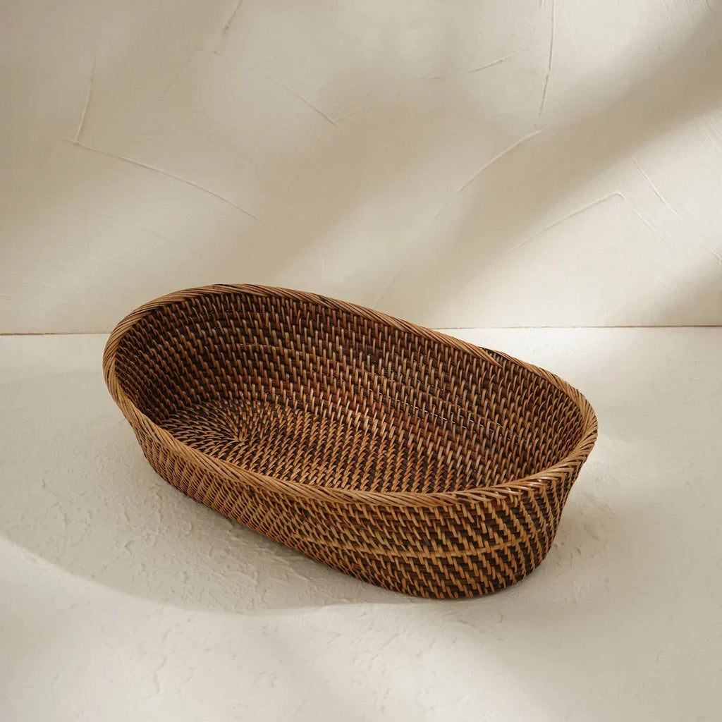 Oval Bread Basket - Dark Brown