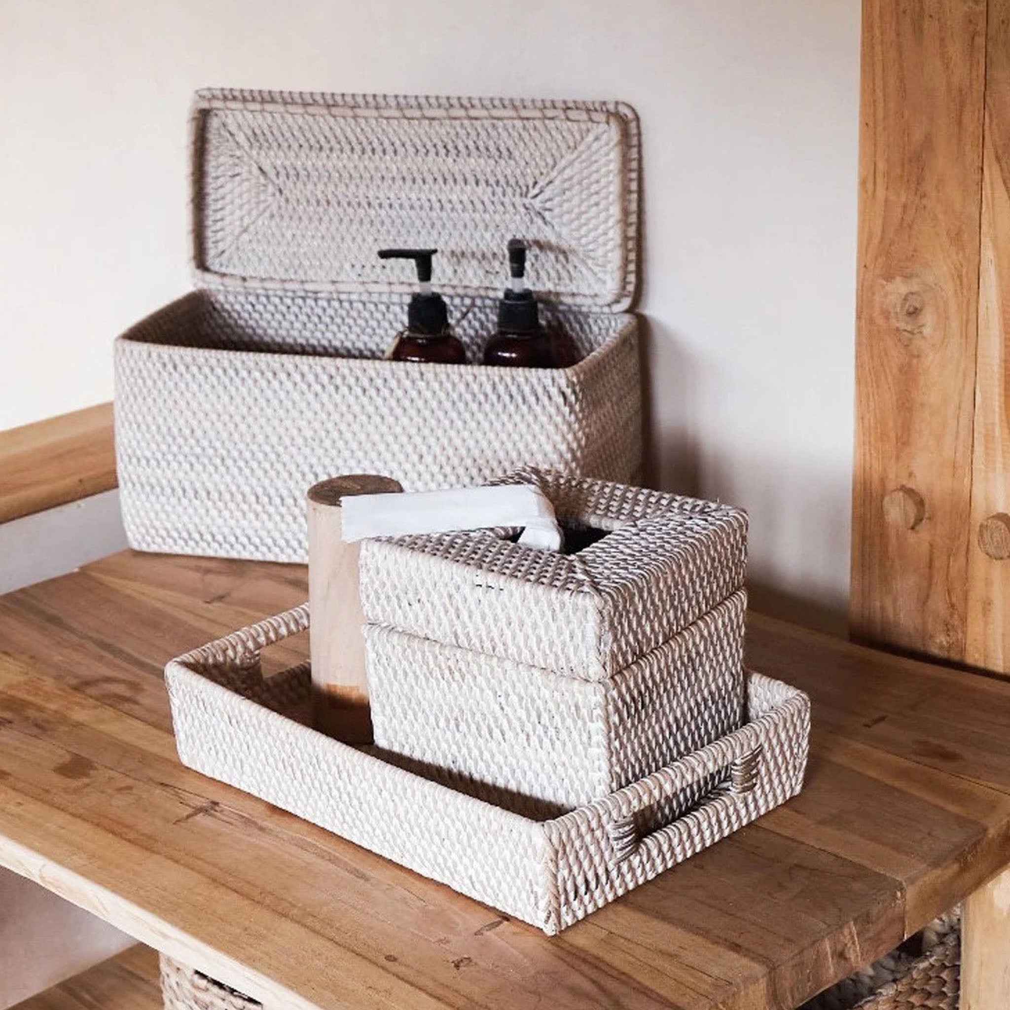Custom Sized Rattan Amenities Storage