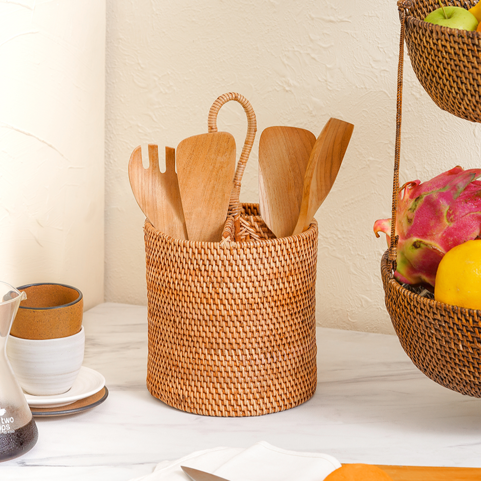 Spatula Storage - Honey Brown